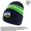 imageUltra Game Youth NFL Official Super Soft Team Stripe Winter Beanie Knit Hat with Warm Touch Screen GlovesTeam Color