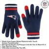 imageUltra Game Youth NFL Official Super Soft Team Stripe Winter Beanie Knit Hat with Warm Touch Screen GlovesTeam Color