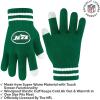 imageUltra Game Youth NFL Official Super Soft Team Stripe Winter Beanie Knit Hat with Warm Touch Screen GlovesTeam Color
