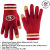 imageUltra Game Youth NFL Official Super Soft Team Stripe Winter Beanie Knit Hat with Warm Touch Screen GlovesTeam Color