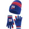 imageUltra Game Youth NFL Official Super Soft Team Stripe Winter Beanie Knit Hat with Warm Touch Screen GlovesTeam Color