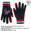 imageUltra Game Youth NFL Official Super Soft Team Stripe Winter Beanie Knit Hat with Warm Touch Screen GlovesTeam Color