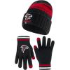 imageUltra Game Youth NFL Official Super Soft Team Stripe Winter Beanie Knit Hat with Warm Touch Screen GlovesTeam Color