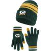 imageUltra Game Youth NFL Official Super Soft Team Stripe Winter Beanie Knit Hat with Warm Touch Screen GlovesTeam Color