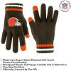 imageUltra Game Youth NFL Official Super Soft Team Stripe Winter Beanie Knit Hat with Warm Touch Screen GlovesTeam Color
