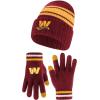 imageUltra Game Youth NFL Official Super Soft Team Stripe Winter Beanie Knit Hat with Warm Touch Screen GlovesTeam Color