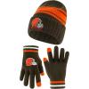imageUltra Game Youth NFL Official Super Soft Team Stripe Winter Beanie Knit Hat with Warm Touch Screen GlovesTeam Color