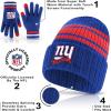 imageUltra Game Youth NFL Official Super Soft Team Stripe Winter Beanie Knit Hat with Warm Touch Screen GlovesTeam Color