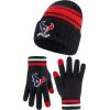 imageUltra Game Youth NFL Official Super Soft Team Stripe Winter Beanie Knit Hat with Warm Touch Screen GlovesTeam Color