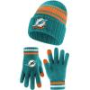 imageUltra Game Youth NFL Official Super Soft Team Stripe Winter Beanie Knit Hat with Warm Touch Screen GlovesTeam Color