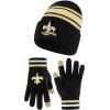 imageUltra Game Youth NFL Official Super Soft Team Stripe Winter Beanie Knit Hat with Warm Touch Screen GlovesTeam Color