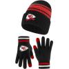 imageUltra Game Youth NFL Official Super Soft Team Stripe Winter Beanie Knit Hat with Warm Touch Screen GlovesTeam Color
