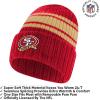 imageUltra Game Youth NFL Official Super Soft Team Stripe Winter Beanie Knit Hat with Warm Touch Screen GlovesTeam Color