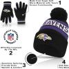 imageUltra Game Youth NFL Official Super Soft Winter Beanie Knit Hat With Extra Warm Touch Screen GlovesTeam Color 1