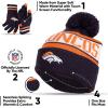 imageUltra Game Youth NFL Official Super Soft Winter Beanie Knit Hat With Extra Warm Touch Screen GlovesTeam Color 1