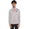 imageUltra Game Mens NBA Official Long Sleeve Active Quarter Zip Pullover TShirtHeather Gray