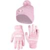 imageUltra Game NFL Womens Mens Super Soft Pink Marl Winter Beanie Knit Hat with Extra Warm Touch Screen GlovesPink