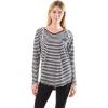 imageUltra Game NFL Womens Scoop VNeck Lightweight Striped Hoodie SweatshirtCarolina Panthers
