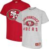 imageUltra Game Youth NFL Official Super Soft 2 Pack TShirt SetTeam ColorHeather Gray