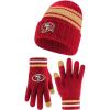 imageUltra Game Youth NFL Official Super Soft Team Stripe Winter Beanie Knit Hat with Warm Touch Screen GlovesTeam Color