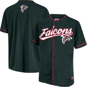 imageUltra Game Adults NFL Official Button Down Baseball Mesh Jersey ShirtAtlanta Falcons
