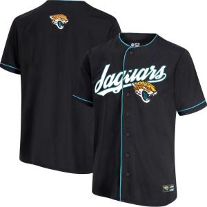 imageUltra Game Adults NFL Official Button Down Baseball Mesh Jersey ShirtJacksonville Jaguars
