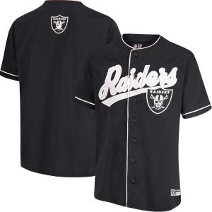 imageUltra Game Adults NFL Official Button Down Baseball Mesh Jersey ShirtLas Vegas Raiders