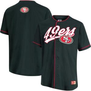 imageUltra Game Adults NFL Official Button Down Baseball Mesh Jersey ShirtSan Francisco 49ers