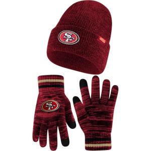 imageUltra Game Adults NFL Official Super Soft Marl Knit Winter Beanie Knit Hat with Extra Warm Touch Screen GlovesTeam Color