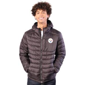imageUltra Game NFL Mens Full Zip Hooded Puffer JacketPittsburgh Steelers