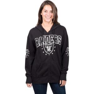 imageUltra Game NFL Womens Full Zip Fleece Hoodie Sweatshirt JacketBlack