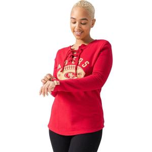 imageUltra Game NFL Womens Long Sleeve Fleece Lace Up SweatshirtTeam Color