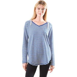 imageUltra Game NFL Womens Scoop VNeck Lightweight Striped Hoodie SweatshirtIndianapolis Colts