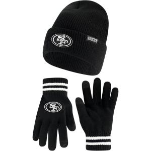 imageUltra Game NFL unisexadult Super Soft Marled Winter Beanie Knit Hat With Extra Warm Touch Screen GlovesBlack