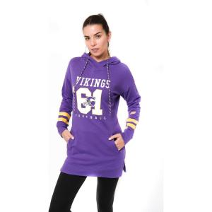 imageUltra Game NFL womens Tunic Hoodie Pullover Sweatshirt TerryPurple