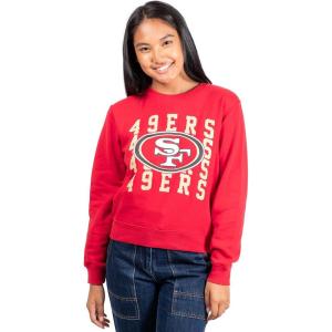 imageUltra Game Womens NFL Official Super Soft Oversized Cozy SweatshirtTeam Color Distressed
