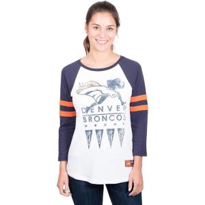 imageUltra Game Womens NFL Official Super Soft Raglan Vintage Baseball TShirtWhite