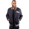 imageUltra Game Mens NFL Official Classic Varsity Coaches Jacket CoatTeam Color
