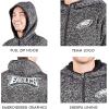 imageUltra Game NFL Mens Ultimate Full Zip Varsity Hoodie Sweatshirt JacketHeather Gray