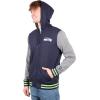 imageUltra Game NFL Mens Ultimate Full Zip Varsity Hoodie Sweatshirt JacketTeam Color