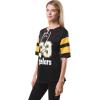 imageUltra Game Womens NFL Lace Up Tee Shirt Penalty BoxTeam Color