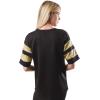 imageUltra Game Womens NFL Lace Up Tee Shirt Penalty BoxTeam Color