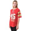 imageUltra Game Womens NFL Lace Up Tee Shirt Penalty BoxTeam Color
