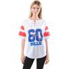 imageUltra Game Womens NFL Lace Up Tee Shirt Penalty BoxTeam Color