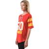 imageUltra Game Womens NFL Lace Up Tee Shirt Penalty BoxTeam Color