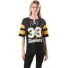 imageUltra Game Womens NFL Lace Up Tee Shirt Penalty BoxTeam Color