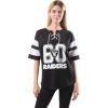 imageUltra Game Womens NFL Lace Up Tee Shirt Penalty BoxTeam Color