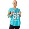 imageUltra Game Womens NFL Lace Up Tee Shirt Penalty BoxTeam Color