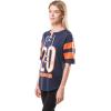 imageUltra Game Womens NFL Lace Up Tee Shirt Penalty BoxTeam Color