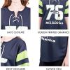 imageUltra Game Womens NFL Lace Up Tee Shirt Penalty BoxTeam Color